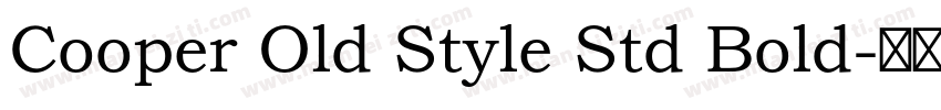 Cooper Old Style Std Bold字体转换